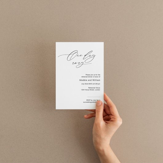 Minimalistische repetitie diner uitnodiging met sc