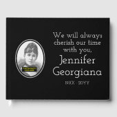 Minimalistische, respectabele sympathiegids gastenboek (Voorkant)