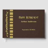 Minimalistische Retirement Music Keyboard Echte Fo Gastenboek (Voorkant)