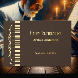 Minimalistische Retirement Music Keyboard Echte Fo Gastenboek