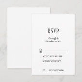 Minimalistische Retirement Party RSVP-kaart RSVP Kaartje (Voorkant / Achterkant)