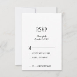 Minimalistische Retirement Party RSVP-kaart RSVP Kaartje