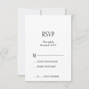 Minimalistische Retirement Party RSVP-kaart RSVP Kaartje
