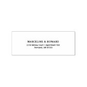 Minimalistische Retouradres Stempel voor Koppels (Gestempeld)