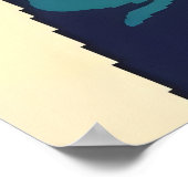 Minimalistische retro anime meisje abstracte geome poster (Hoek)