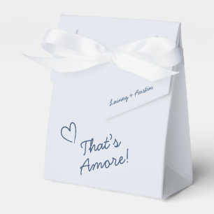 Minimalistische Retro Blauw Welkom Wedding Favorie Bedankdoosjes
