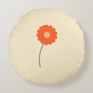 Minimalistische Retro Bloem Kussen