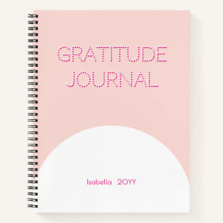 Minimalistische Retro Blush Pink Dankbaarheid Dagb Notitieboek