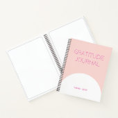 Minimalistische Retro Blush Pink Dankbaarheid Dagb Notitieboek (Binnen)
