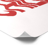 Minimalistische retro 'chill' Wavy tekst trendy Poster (Hoek)