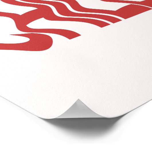 Minimalistische retro 'chill' Wavy tekst trendy Poster (Hoek)