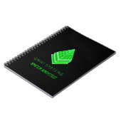 Minimalistische Retro-Futurisme Omni Systems Tech Notitieboek (Linkerzijde)
