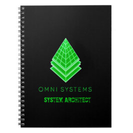 Minimalistische Retro-Futurisme Omni Systems Tech Notitieboek