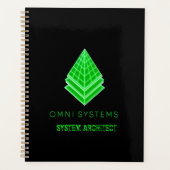 Minimalistische Retro-Futurisme Omni Systems Tech Planner (Voorkant)