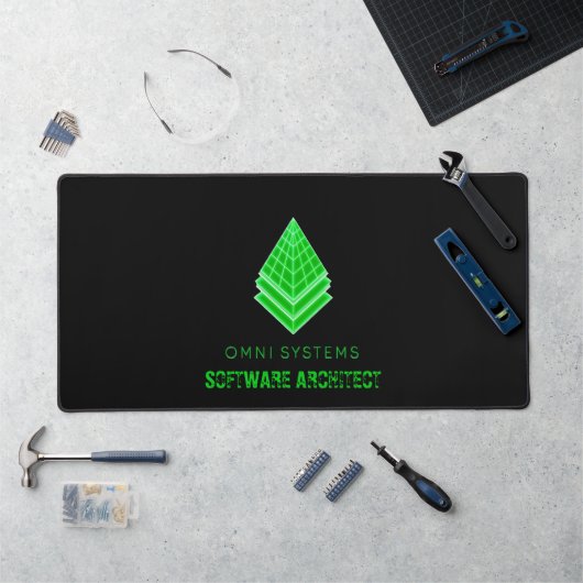 Minimalistische Retro-Futurisme Omni Systems Techn Bureaumat (Werkstation)