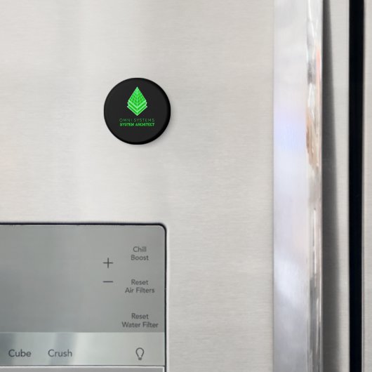 Minimalistische Retro-Futurisme Omni Systems Techn Magneet (Insitu (Koelkast))