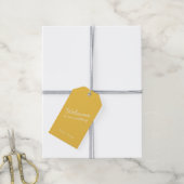 Minimalistische Retro Geel Bruiloftsgeschenk Label Cadeaulabel (Met Touw)