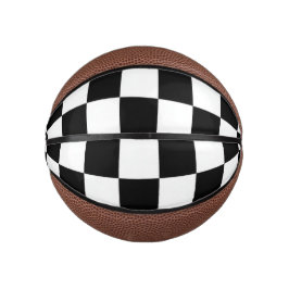 Minimalistische Retro Geruite – Monochrome Streetw Basketbal