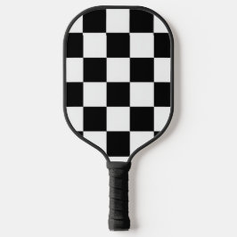 Minimalistische Retro Geruite – Monochrome Streetw Pickleball Paddle