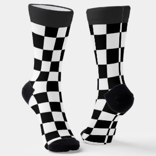 Minimalistische Retro Geruite – Monochrome Streetw Sokken