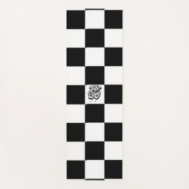 Minimalistische Retro Geruite – Monochrome Streetw Yogamat