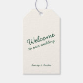 Minimalistische retro handgeschreven huwelijkscade cadeaulabel (Voorkant)