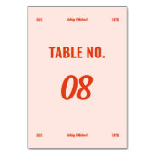 Minimalistische Retro kleuren bruiloft Kaart (Voorkant)