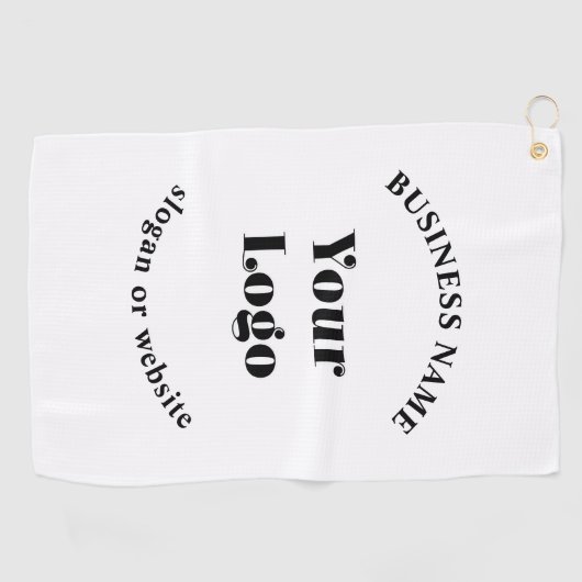 Minimalistische Retro-Moderne Sjabloon voor uw Log Golfhanddoek (Horizontaal)