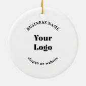 Minimalistische Retro-Moderne Sjabloon voor uw Log Keramisch Ornament (Achterkant)