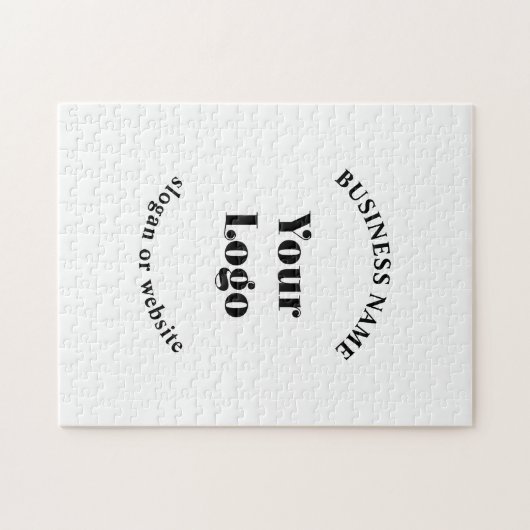 Minimalistische Retro-Moderne Sjabloon voor uw Log Legpuzzel (Horizontaal)