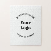 Minimalistische Retro-Moderne Sjabloon voor uw Log Legpuzzel (Verticaal)