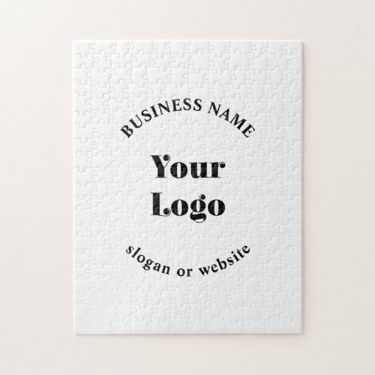 Minimalistische Retro-Moderne Sjabloon voor uw Log Legpuzzel (Verticaal)