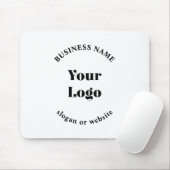 Minimalistische Retro-Moderne Sjabloon voor uw Log Muismat (Met muis)