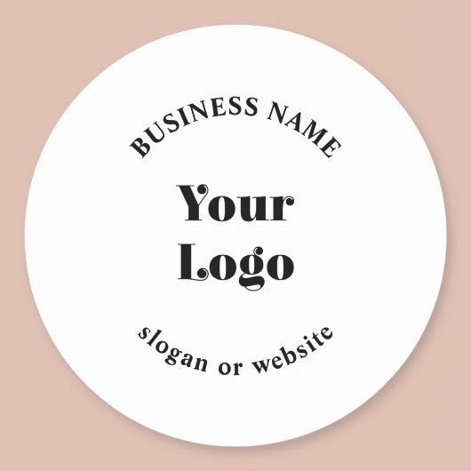 Minimalistische Retro-Moderne Sjabloon voor uw Log Ronde Sticker