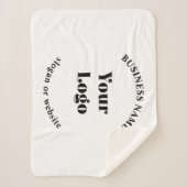 Minimalistische Retro-Moderne Sjabloon voor uw Log Sherpa Deken (Voorkant)