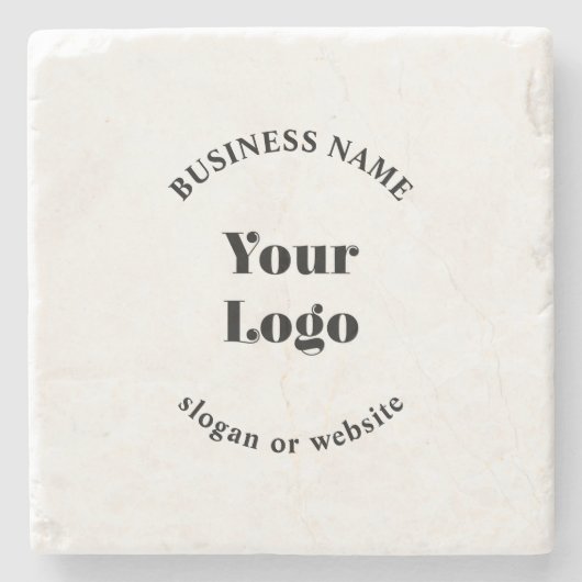 Minimalistische Retro-Moderne Sjabloon voor uw Log Stenen Onderzetter (Voorkant)