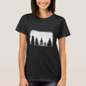 Minimalistische retro Natuur wilde bomen T-shirt (Voorkant)
