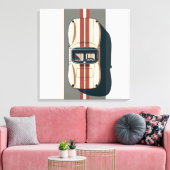Minimalistische Retro Raceauto Streep Canvas Afdruk (Insitu (Woonkamer))