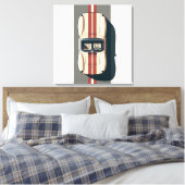 Minimalistische Retro Raceauto Streep Canvas Afdruk (Insitu (Slaapkamer))