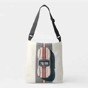 Minimalistische Retro Raceauto Streep Crossbody Tas