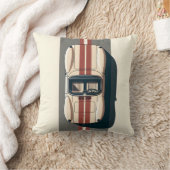 Minimalistische Retro Raceauto Streep Kussen (Deken)