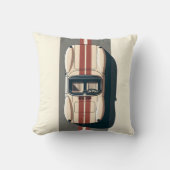 Minimalistische Retro Raceauto Streep Kussen (Voorkant)