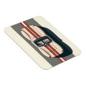 Minimalistische Retro Raceauto Streep Magneet (Rechterzijde)