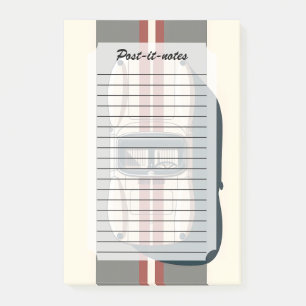 Minimalistische Retro Raceauto Streep Post-it® Notes