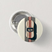 Minimalistische Retro Raceauto Streep Ronde Button 3,2 Cm (Voorkant /achterkant)