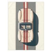 Minimalistische Retro Raceauto Streep Tafelkleed (Voorkant)