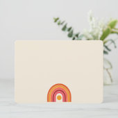 Minimalistische Retro Rainbow Note-Kaart Kaart (Staand voorkant)