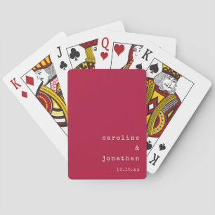 Minimalistische Retro Rode Schrijfmachine Aangepas Pokerkaarten