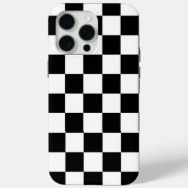 Minimalistische Retro Schachbrett – Monochrome Str iPhone 15 Pro Max Hoesje