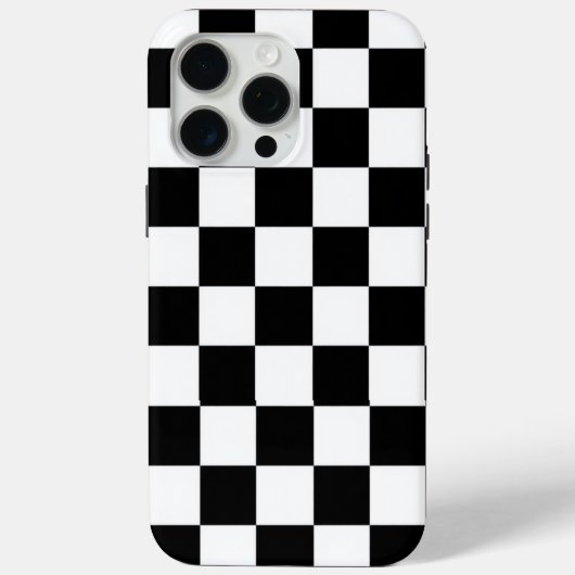 Minimalistische Retro Schachbrett – Monochrome Str Case-Mate iPhone Case (Achterkant)